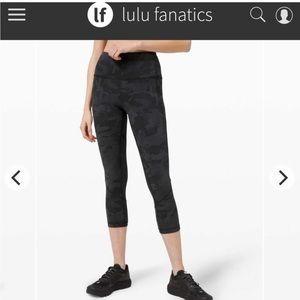 LULULEMON Camo Pace Rival Crop Leggings